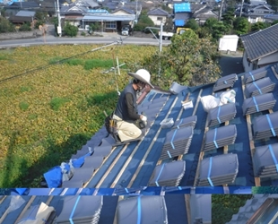 耐震工法(ガイドライン工法)による屋根工事・復旧工事