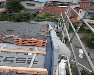 袖瓦施工